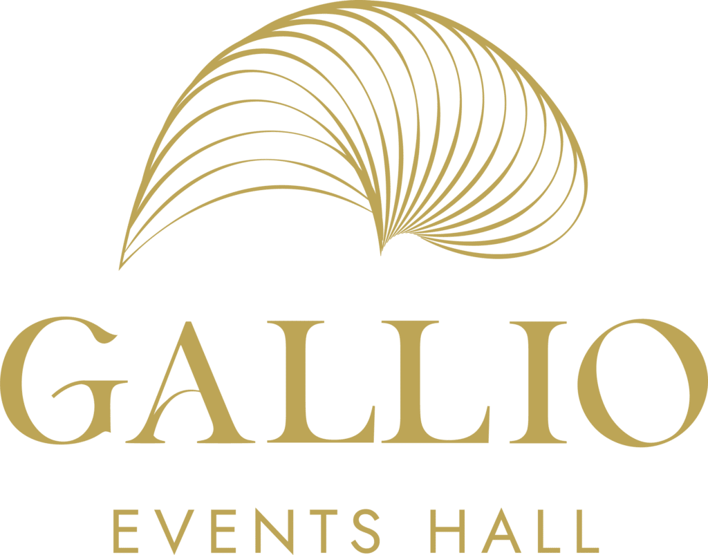 Gallio Events Hall Main Logo Kayumanggi Gold Transparent BG