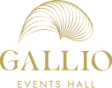 Gallio Events Hall Main Logo Kayumanggi Gold Transparent BG